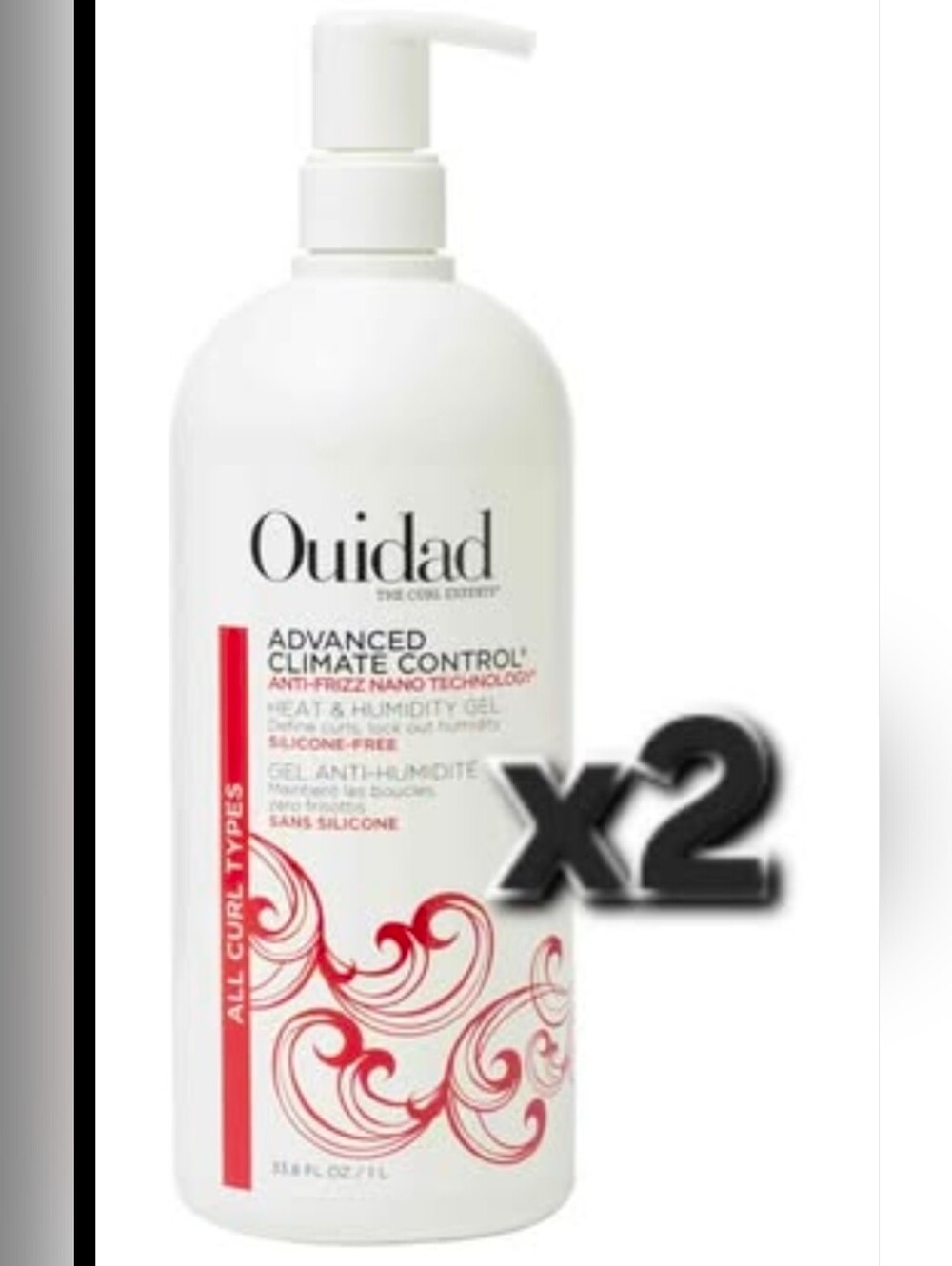 Advanced Climate Control Anti-Frizz Gel - White/Red - Two Liter Size Bottles